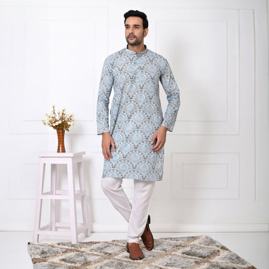 Icy Floral Long Kurta