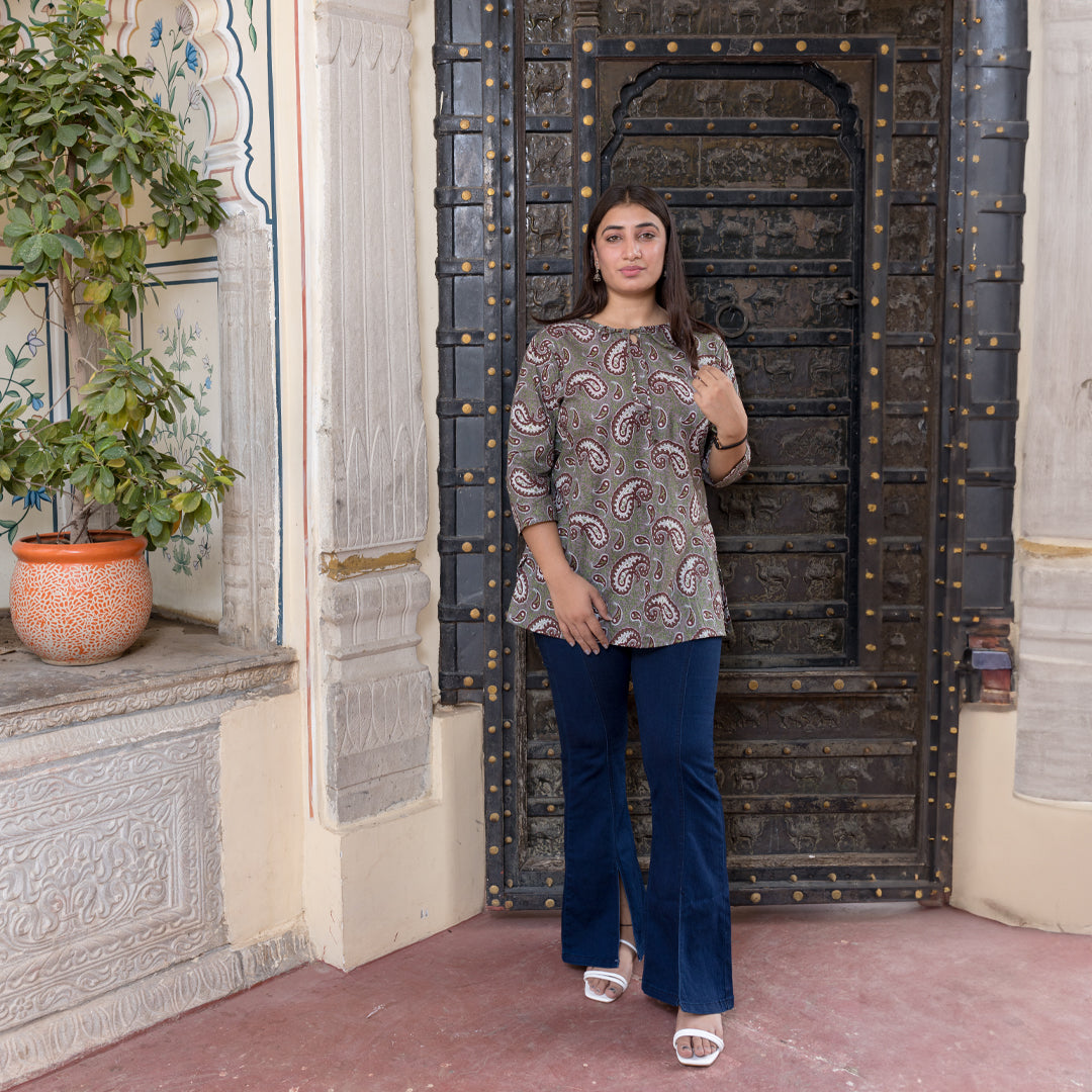 Paisley Parade Short Kurti – The Jaipur Clothing