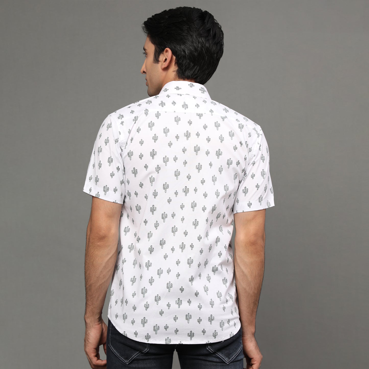 Cactus Printed Half Shirt – Pure Cotton | Koash by Nidhi Collection