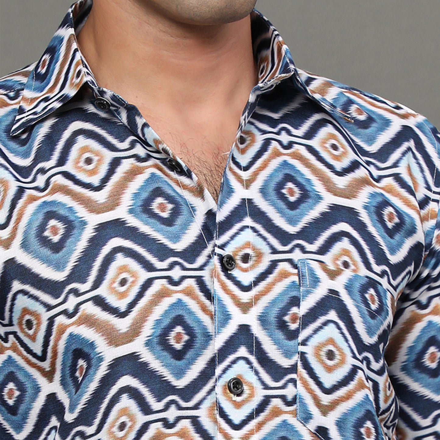 Prism Colorblocked Shirt – Digital Print | Koash by Nidhi Collection
