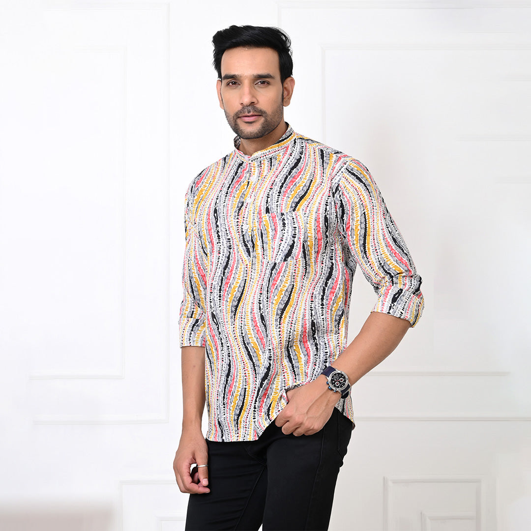 Shibori Multicolor Short Kurta