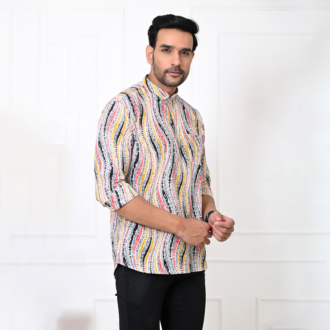 Shibori Multicolor Short Kurta