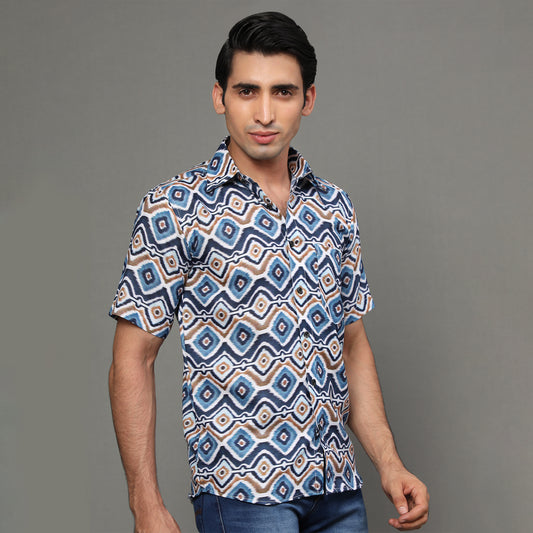 Prism Colorblocked Shirt – Digital Print | Koash by Nidhi Collection