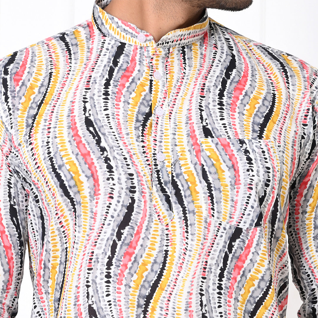 Shibori Multicolor Short Kurta