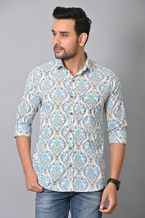 Paisley Paste Printed Full Sleeves Shirt