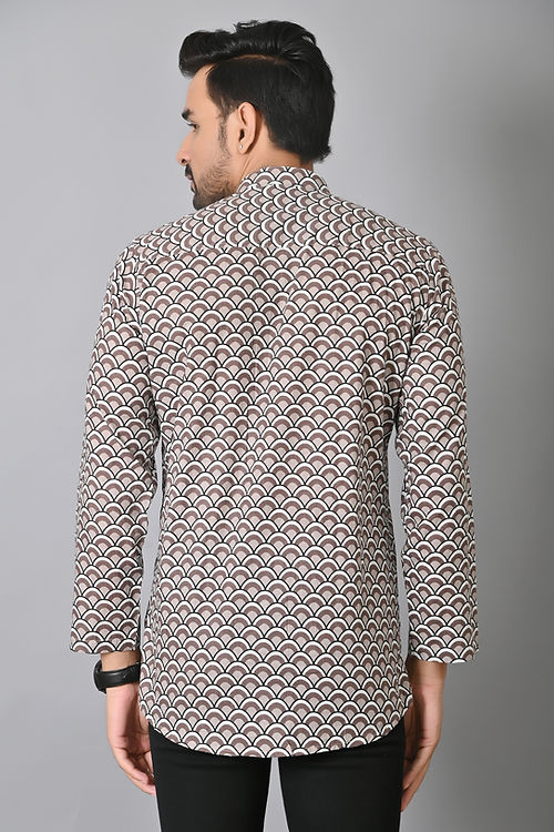 Fish Scale Printed Short Kurta