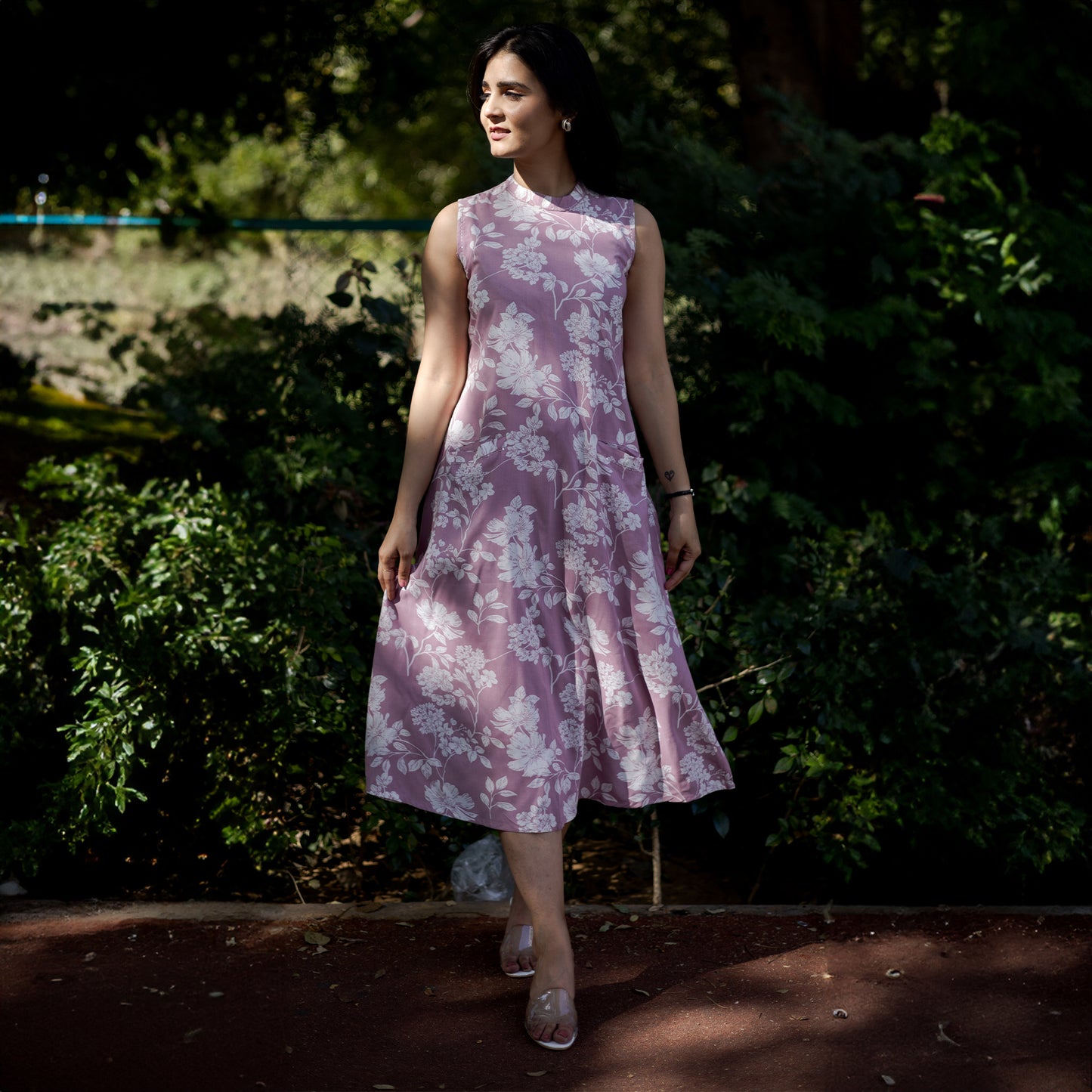 Pink Floral Elegance Cotton Rayon Co-ord Set – 2-in-1 Wear with Attachable Sleeves