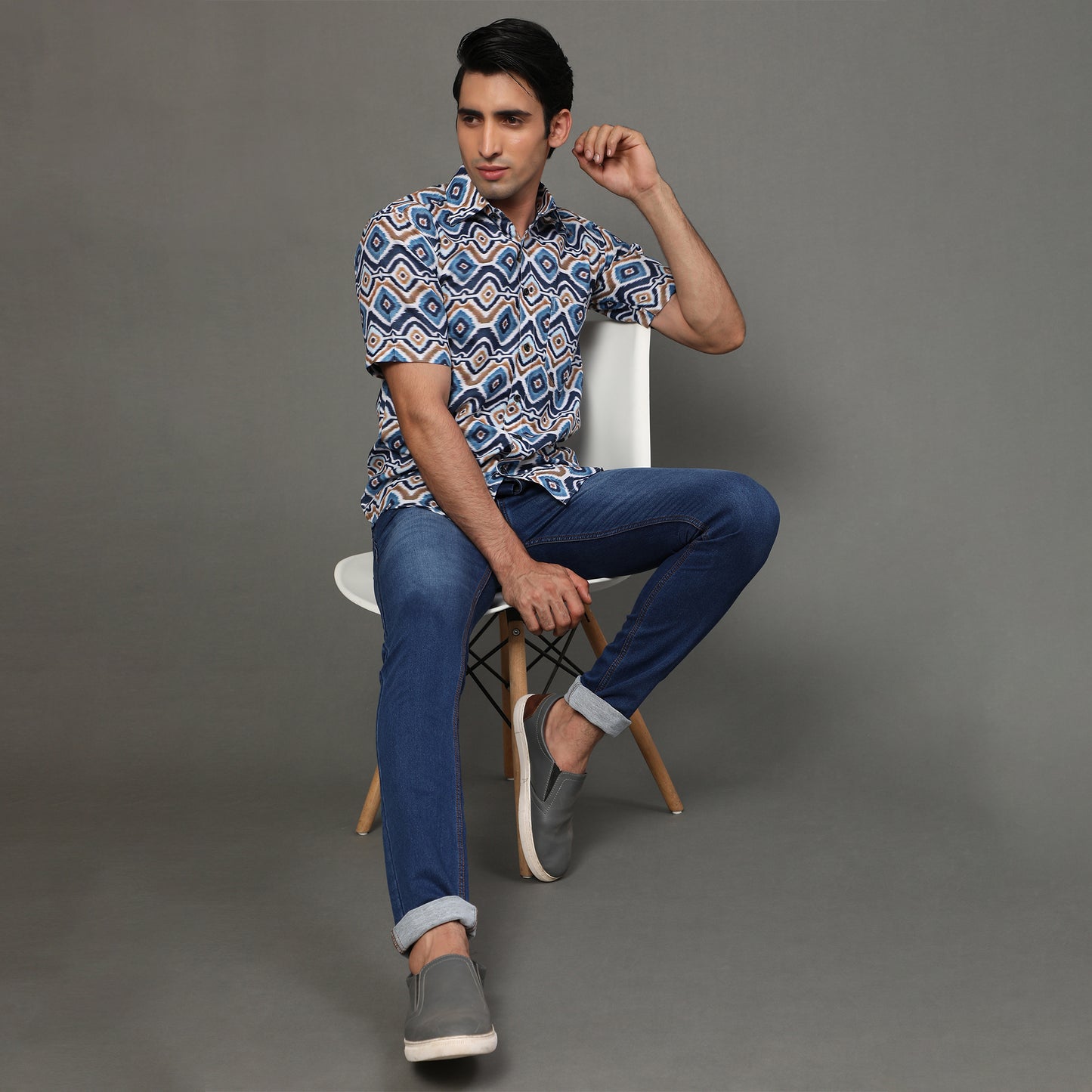 Prism Colorblocked Shirt – Digital Print | Koash by Nidhi Collection