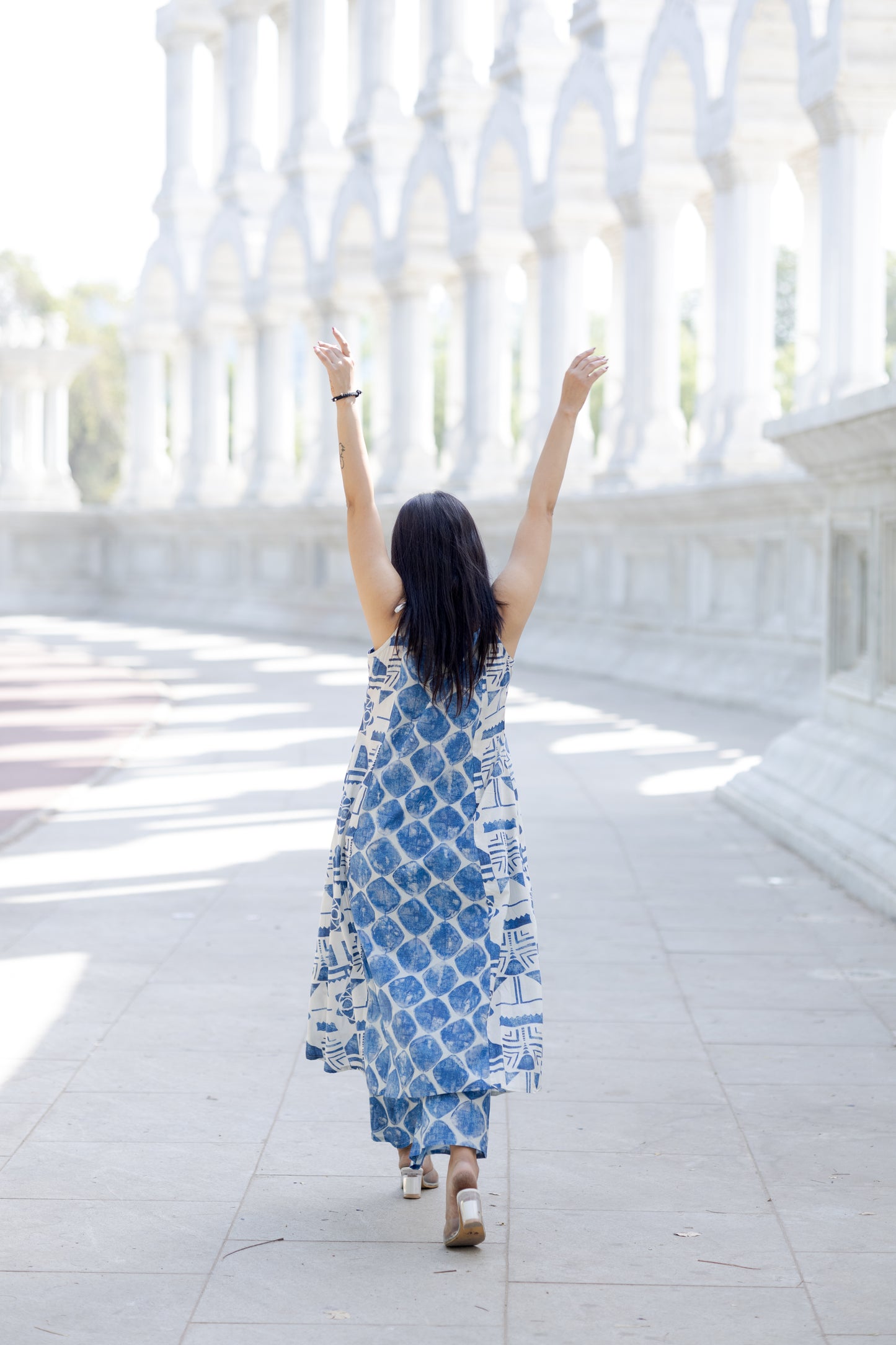 Indigo Drop Cambric Co-ord Set