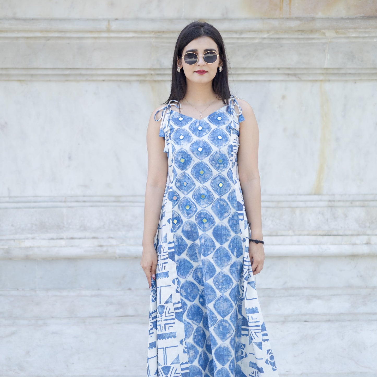 Indigo Drop Cambric Co-ord Set