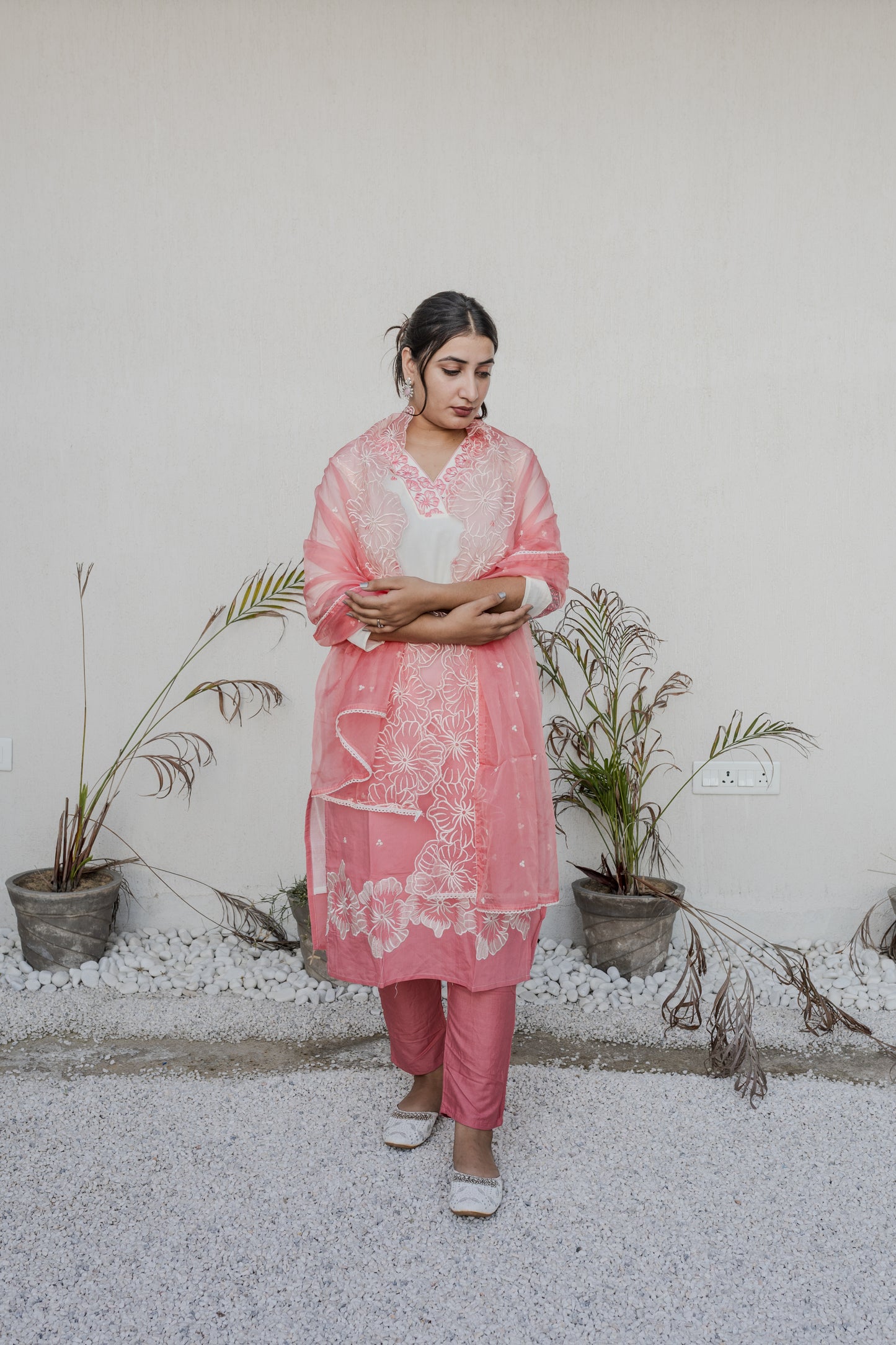 Blush Ombre Embroidered Suit