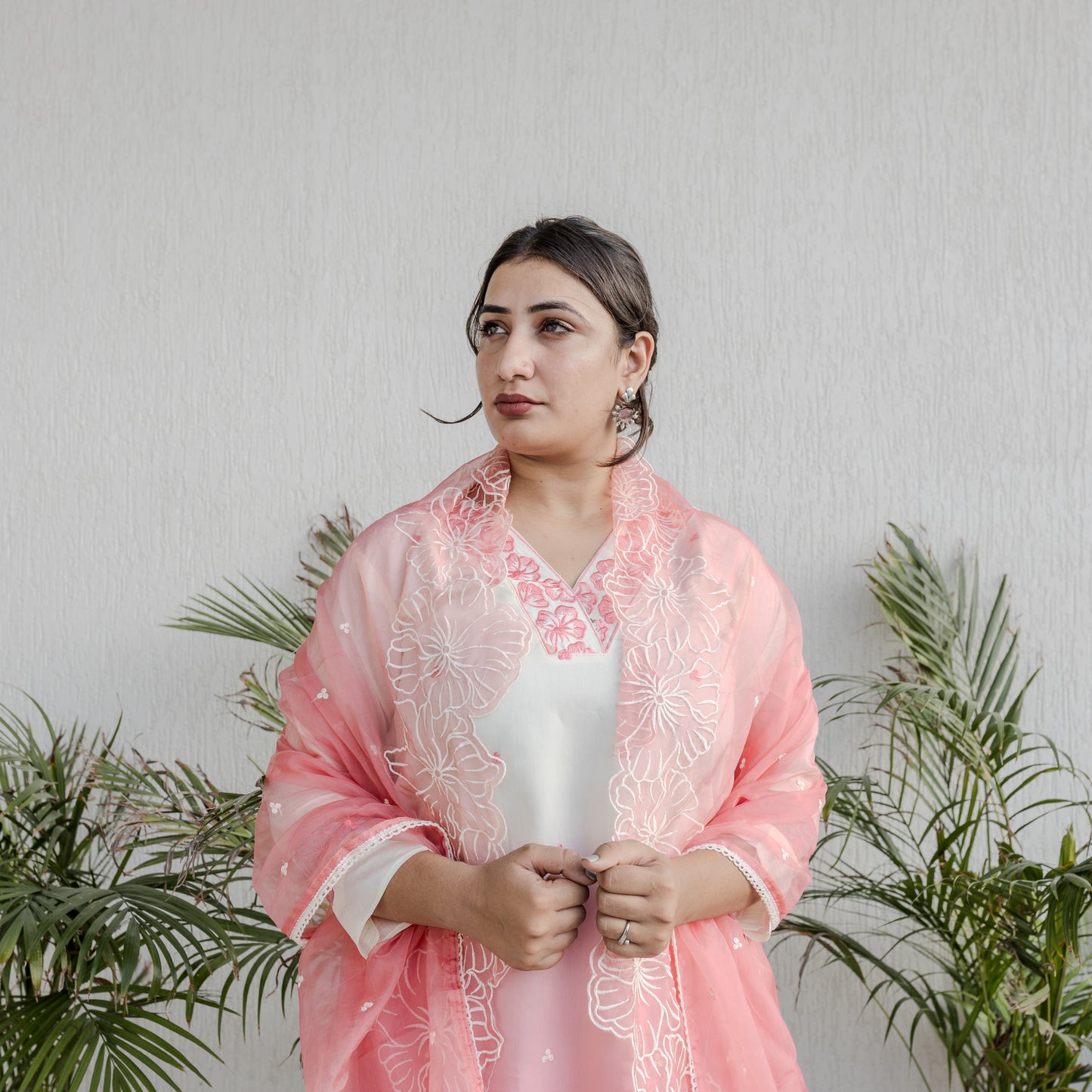 Blush Ombre Embroidered Suit