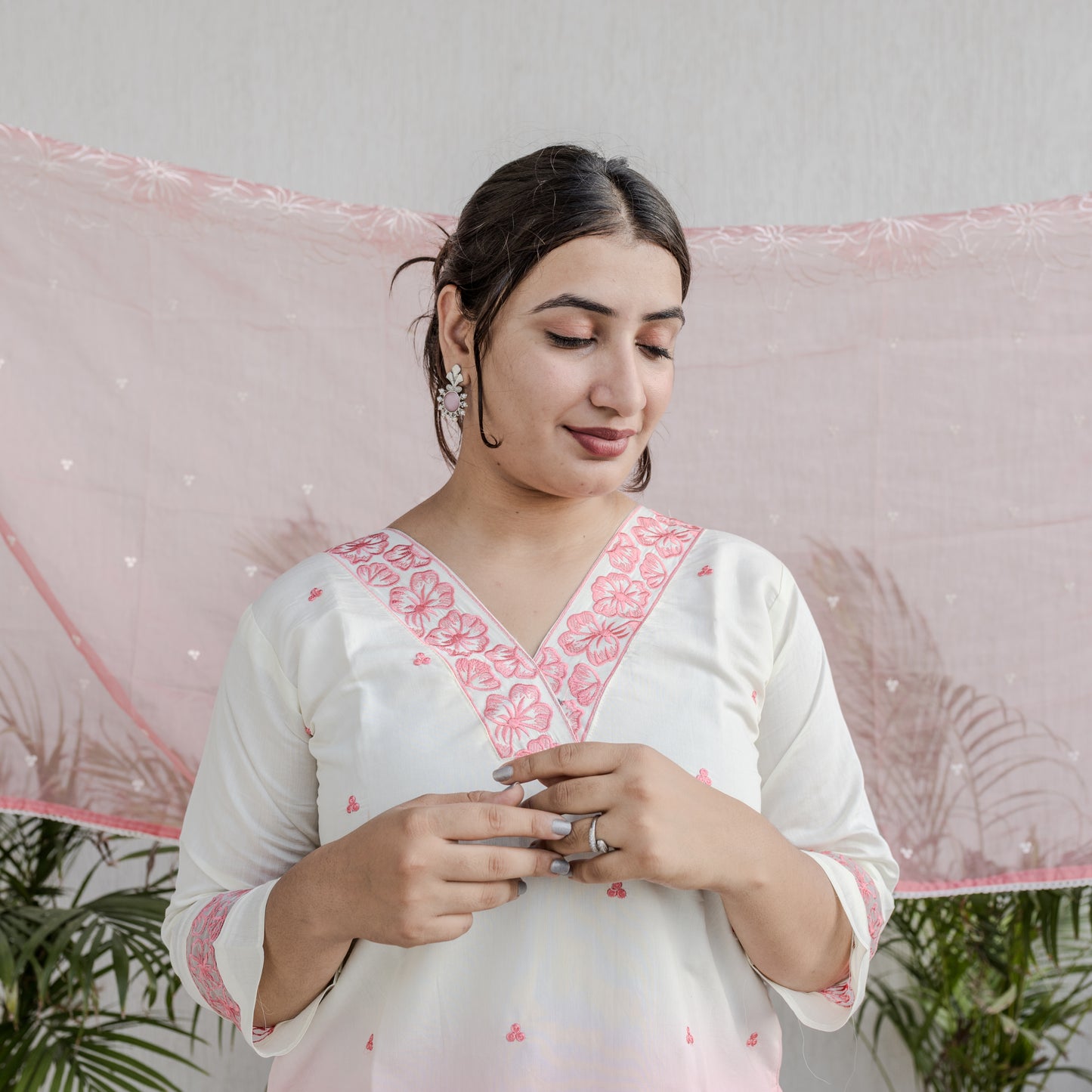 Blush Ombre Embroidered Suit