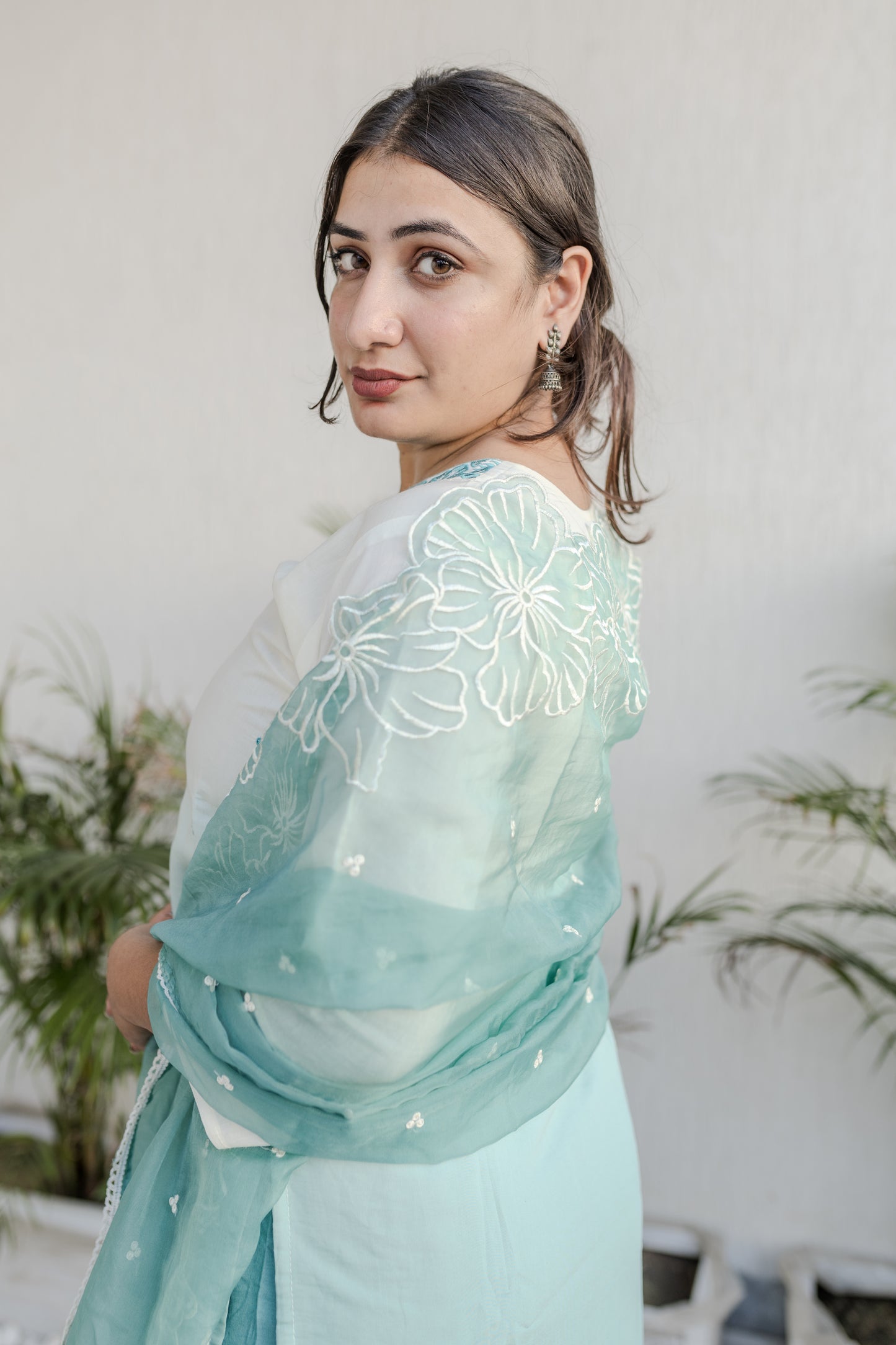 Aqua Glow Ombre Suit
