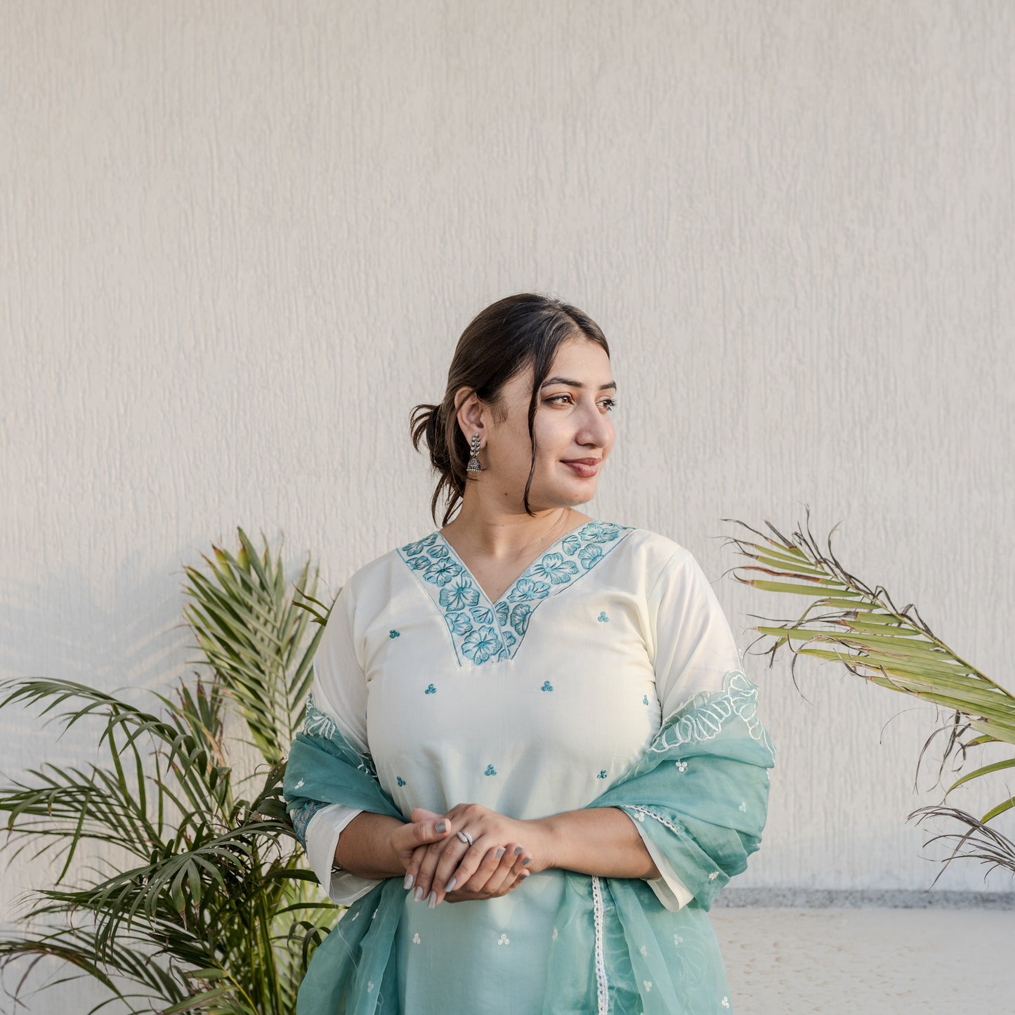 Aqua Glow Ombre Suit