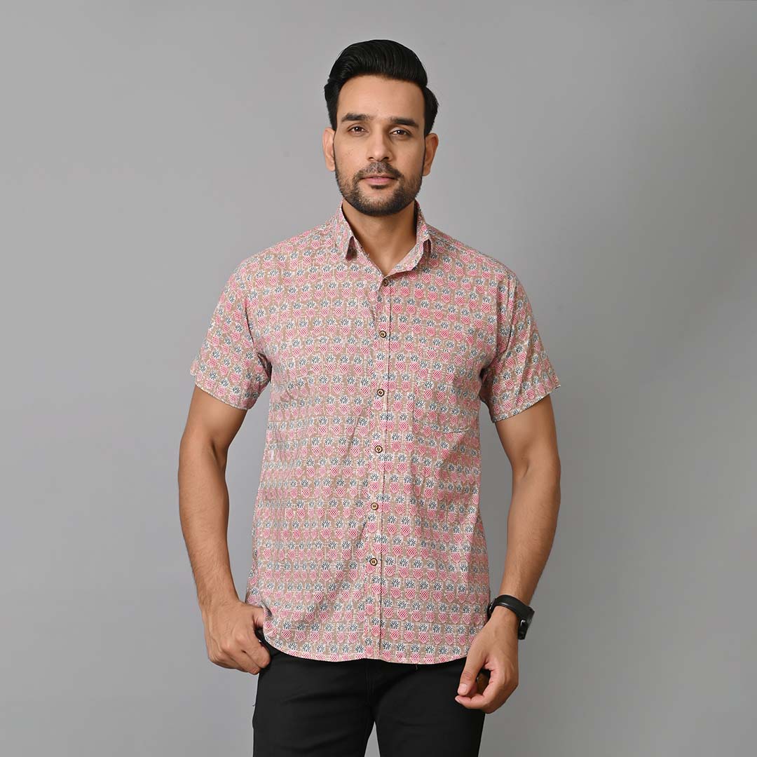 Pine Apple Printed Half Sleeves Shirt