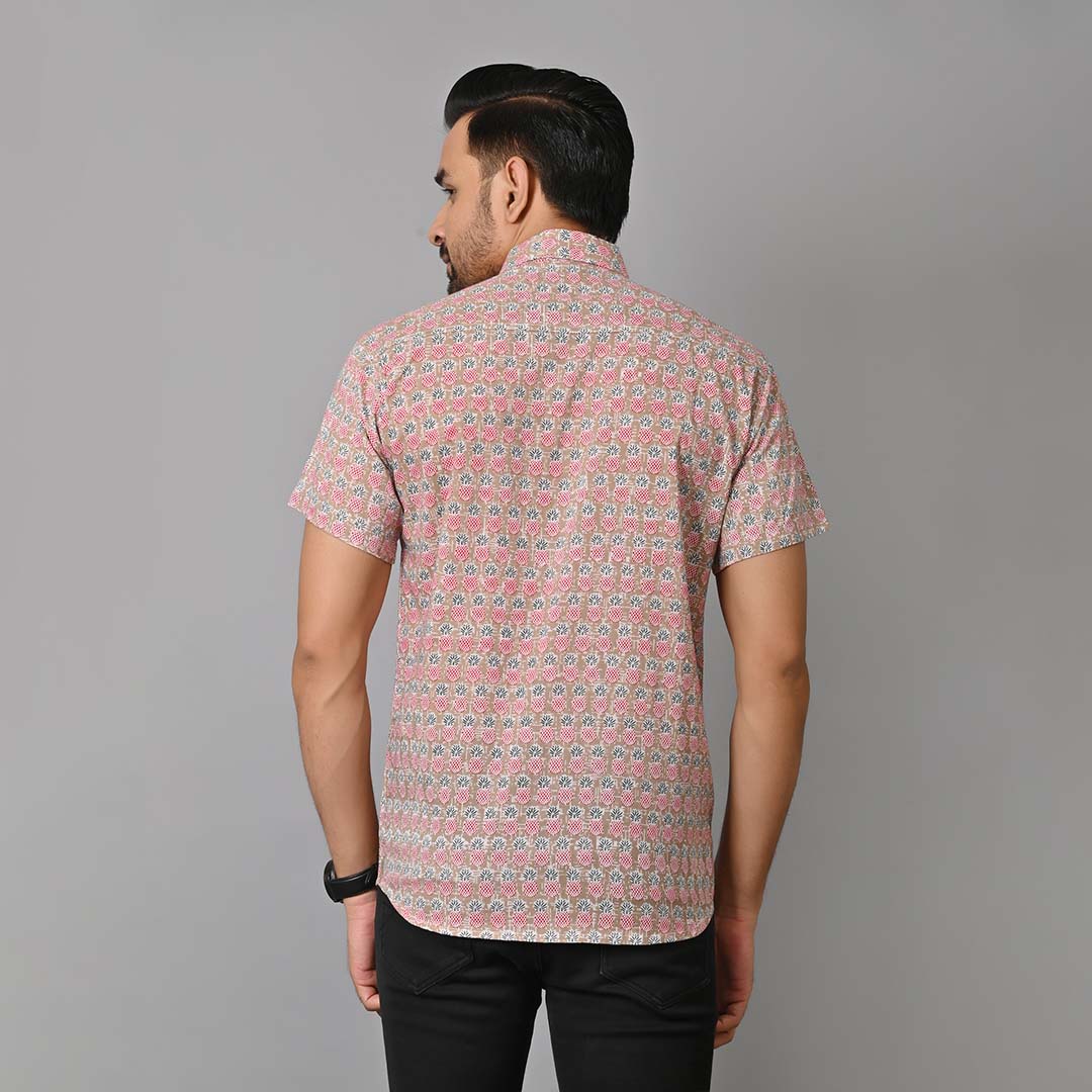 Pine Apple Printed Half Sleeves Shirt