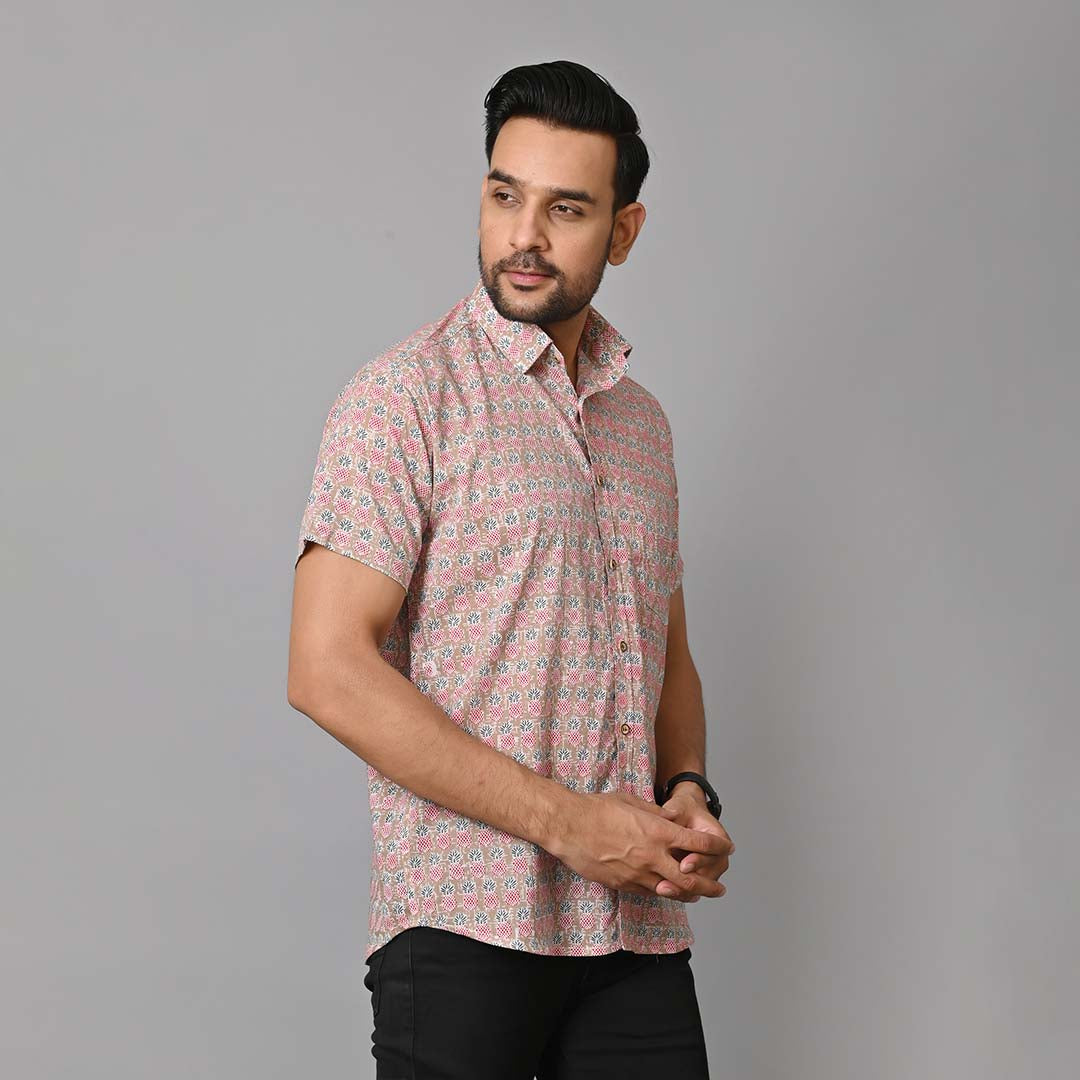 Pine Apple Printed Half Sleeves Shirt