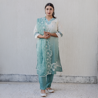 Aqua Glow Ombre Suit