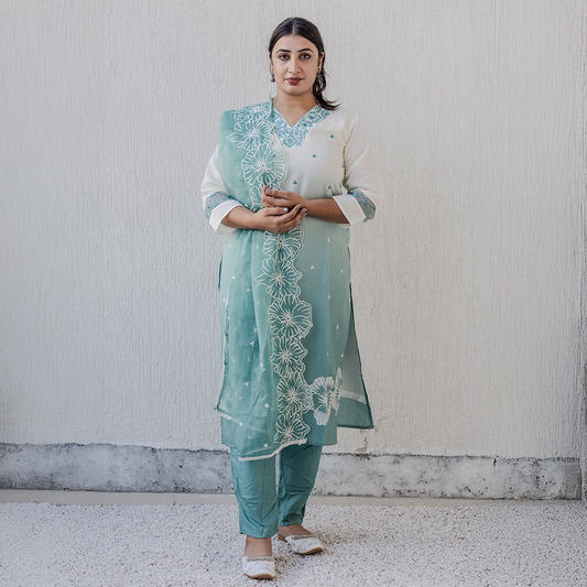 Aqua Glow Ombre Suit