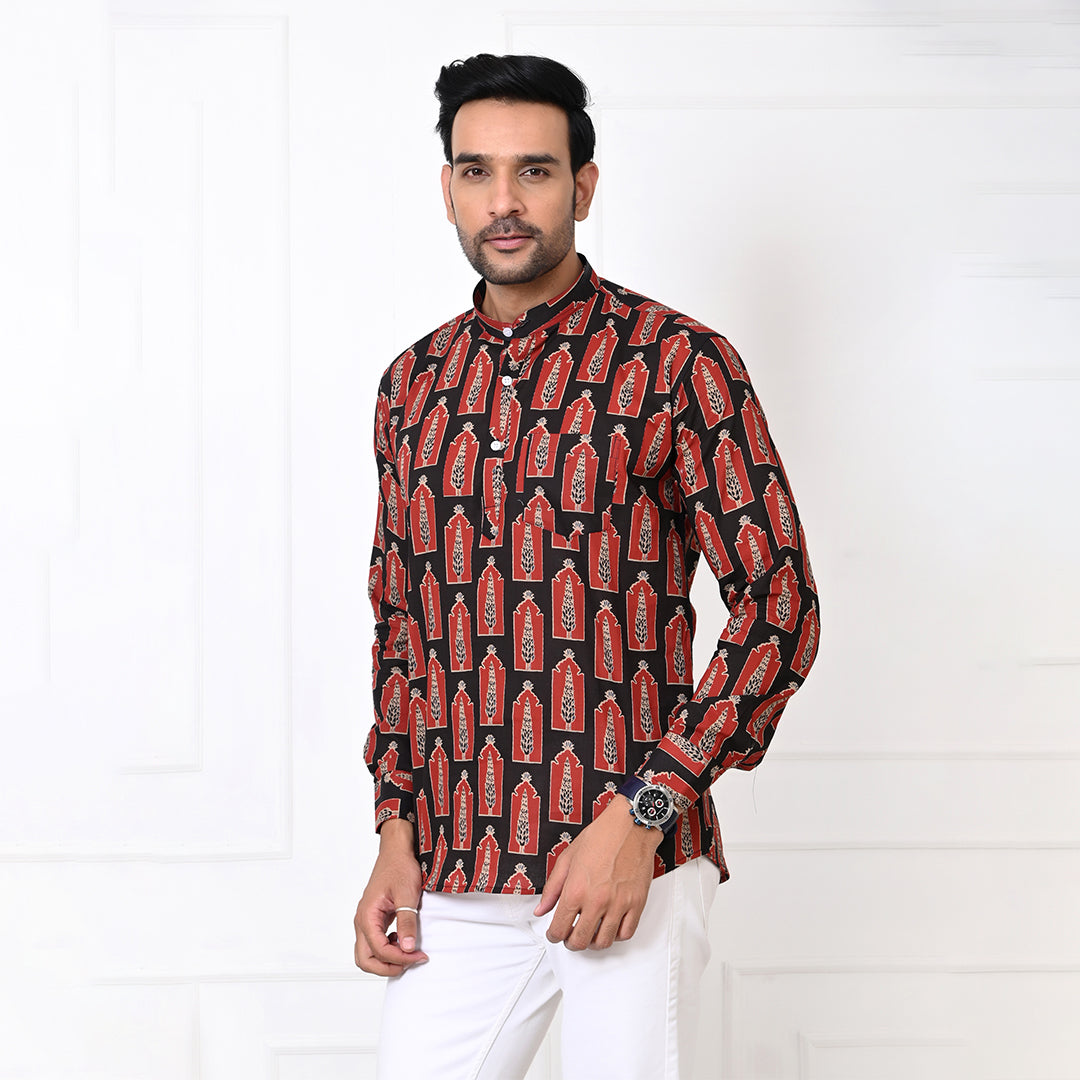 Monumental Motif Short Kurta