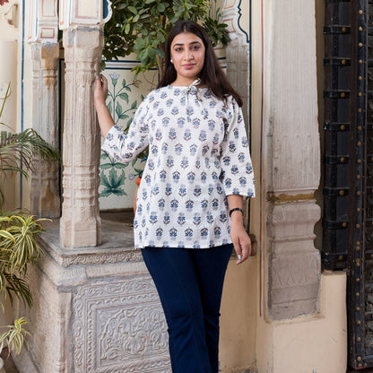 Floral Flourish Short Kurti