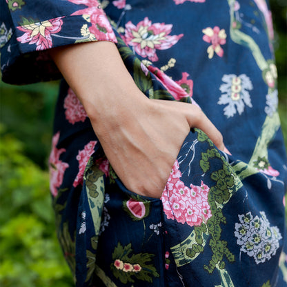 Navy Blue Floral Co-Ord Set