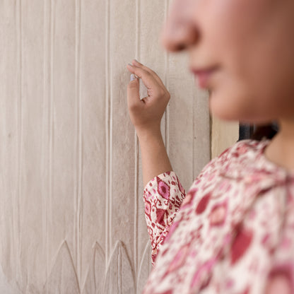 Pink Ikat Short Kurti