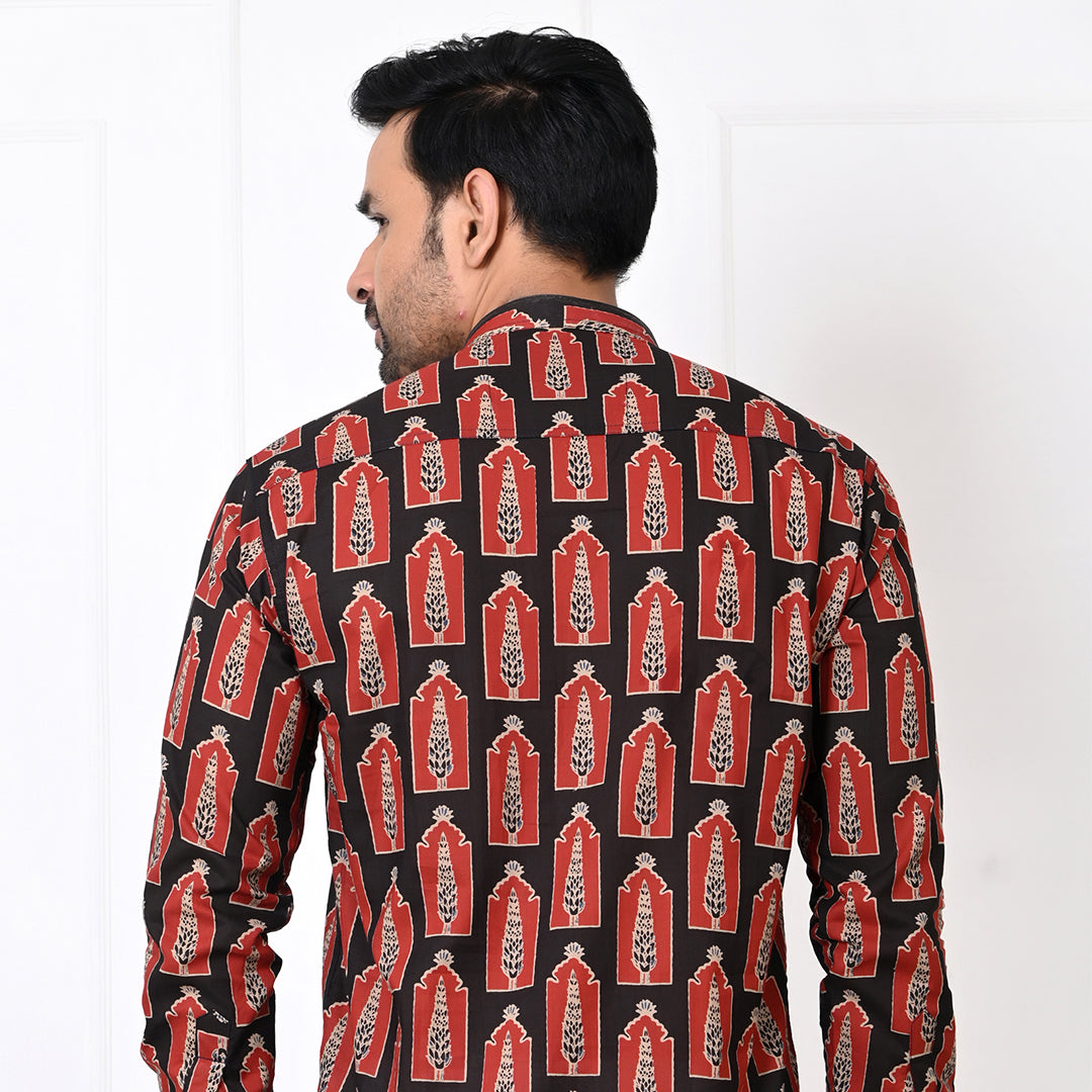 Monumental Motif Short Kurta