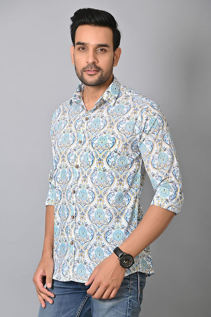 Paisley Paste Printed Full Sleeves Shirt