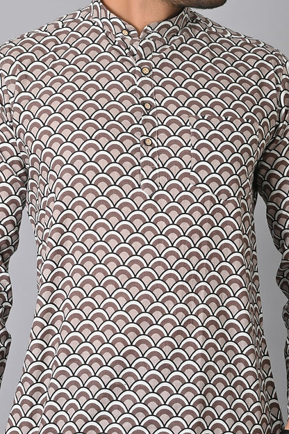 Fish Scale Printed Short Kurta