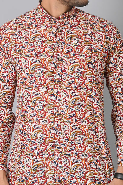 Paisley Printed Short Kurta