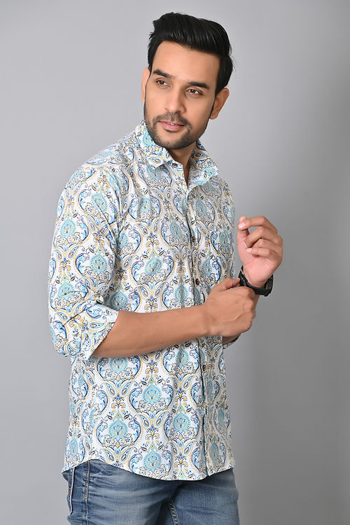 Paisley Paste Printed Full Sleeves Shirt