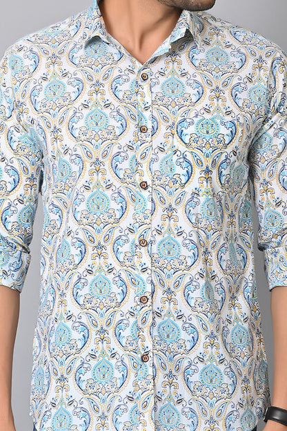 Paisley Paste Printed Full Sleeves Shirt