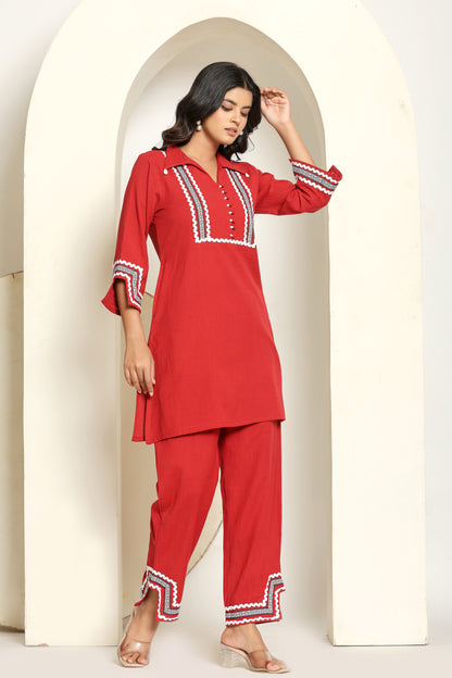 Rivaaz Red Co ord set