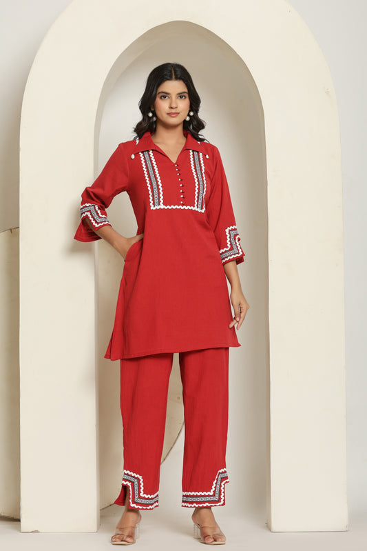 Rivaaz Red Co ord set