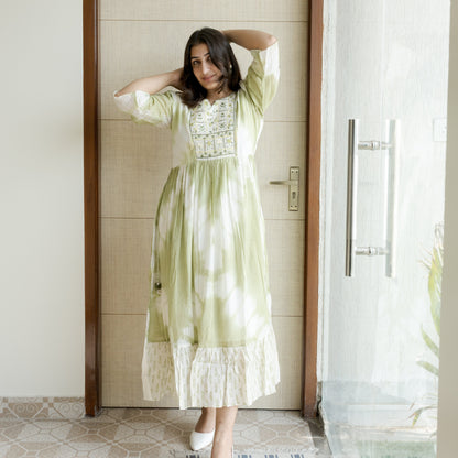 Mint Meadow Tie-Dye Dress
