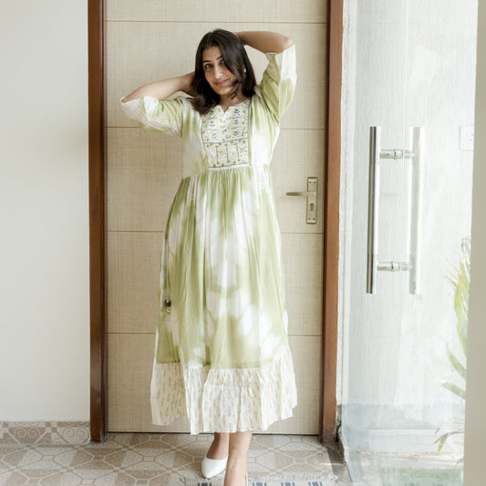 Mint Meadow Tie-Dye Dress