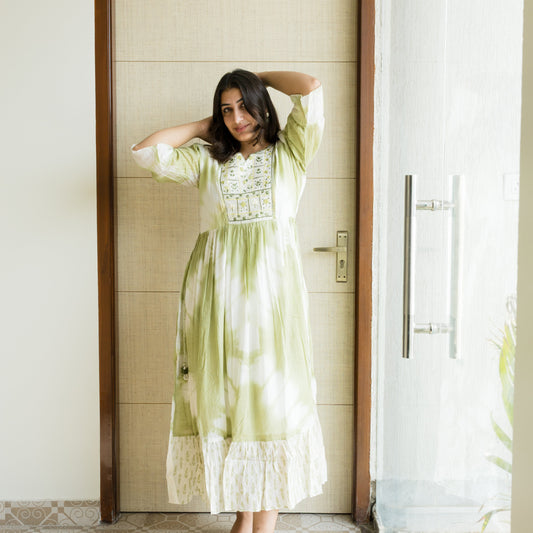 Mint Meadow Tie-Dye Dress