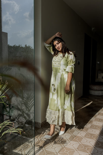 Mint Meadow Tie-Dye Dress