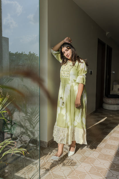 Mint Meadow Tie-Dye Dress