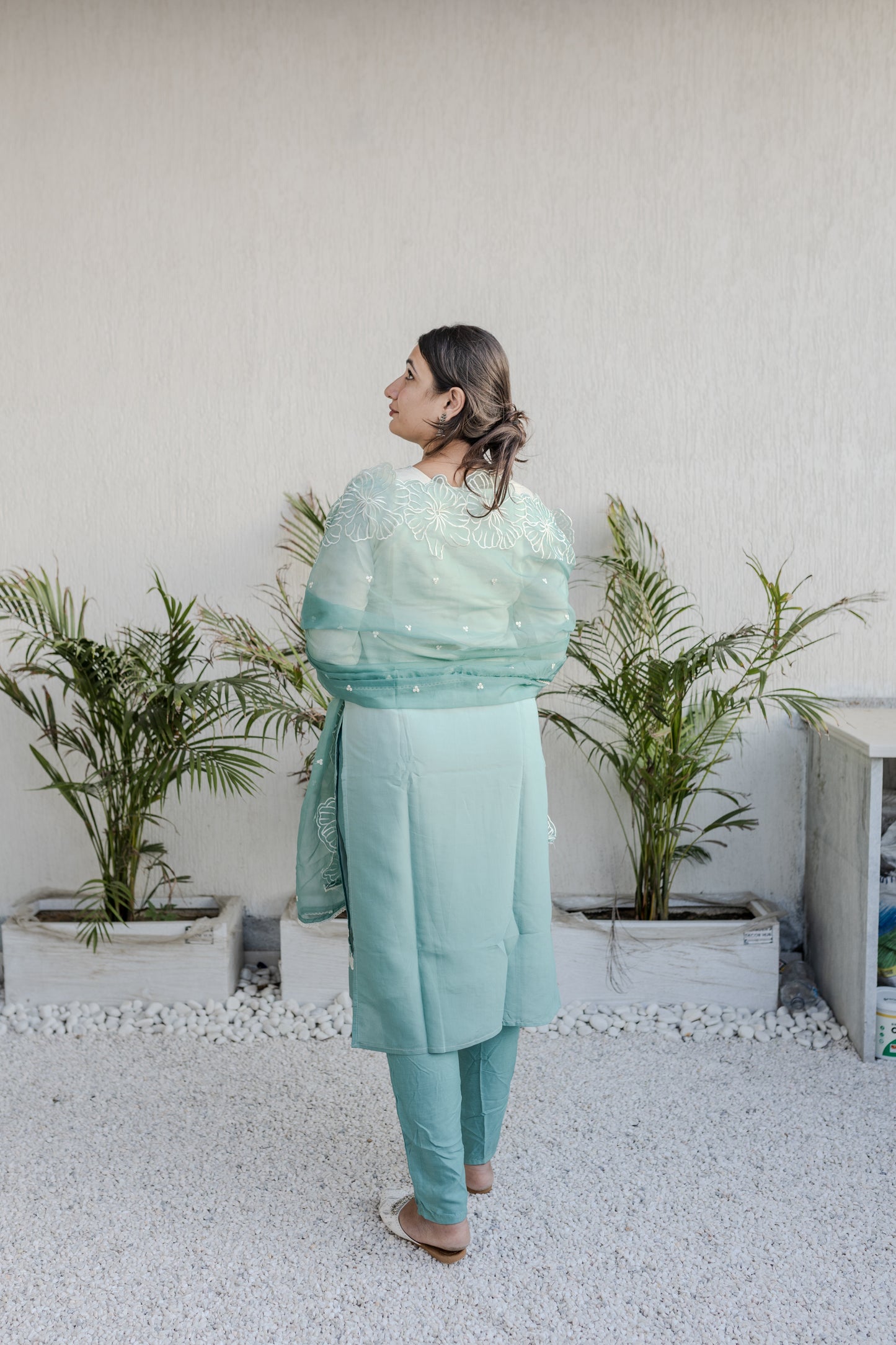 Aqua Glow Ombre Suit