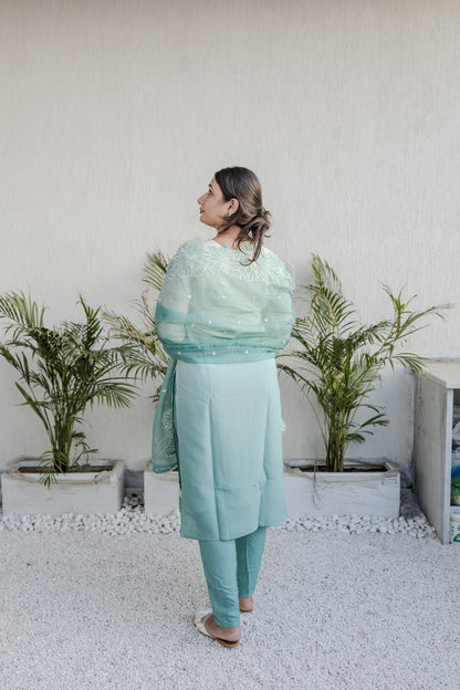 Aqua Glow Ombre Suit