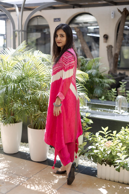Rani Pink Gajji Silk Co-ord Set