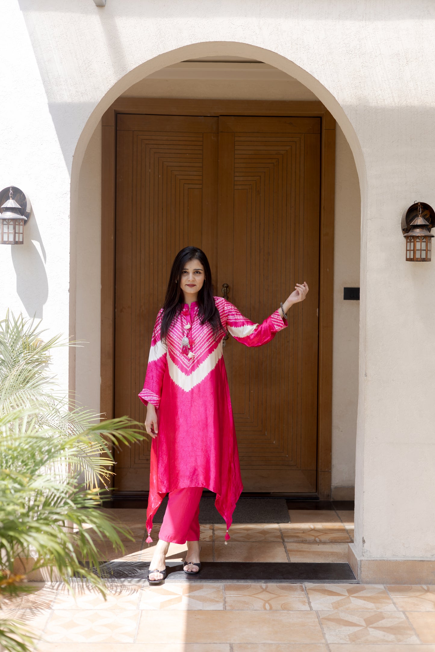 Rani Pink Gajji Silk Co-ord Set