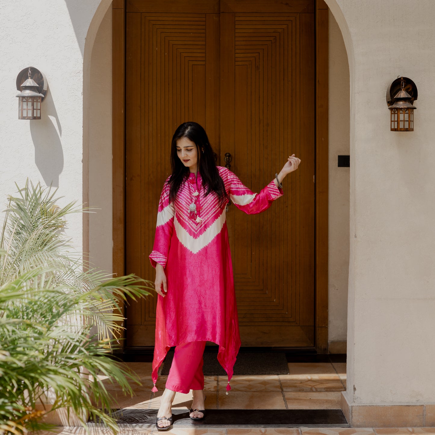 Rani Pink Gajji Silk Co-ord Set