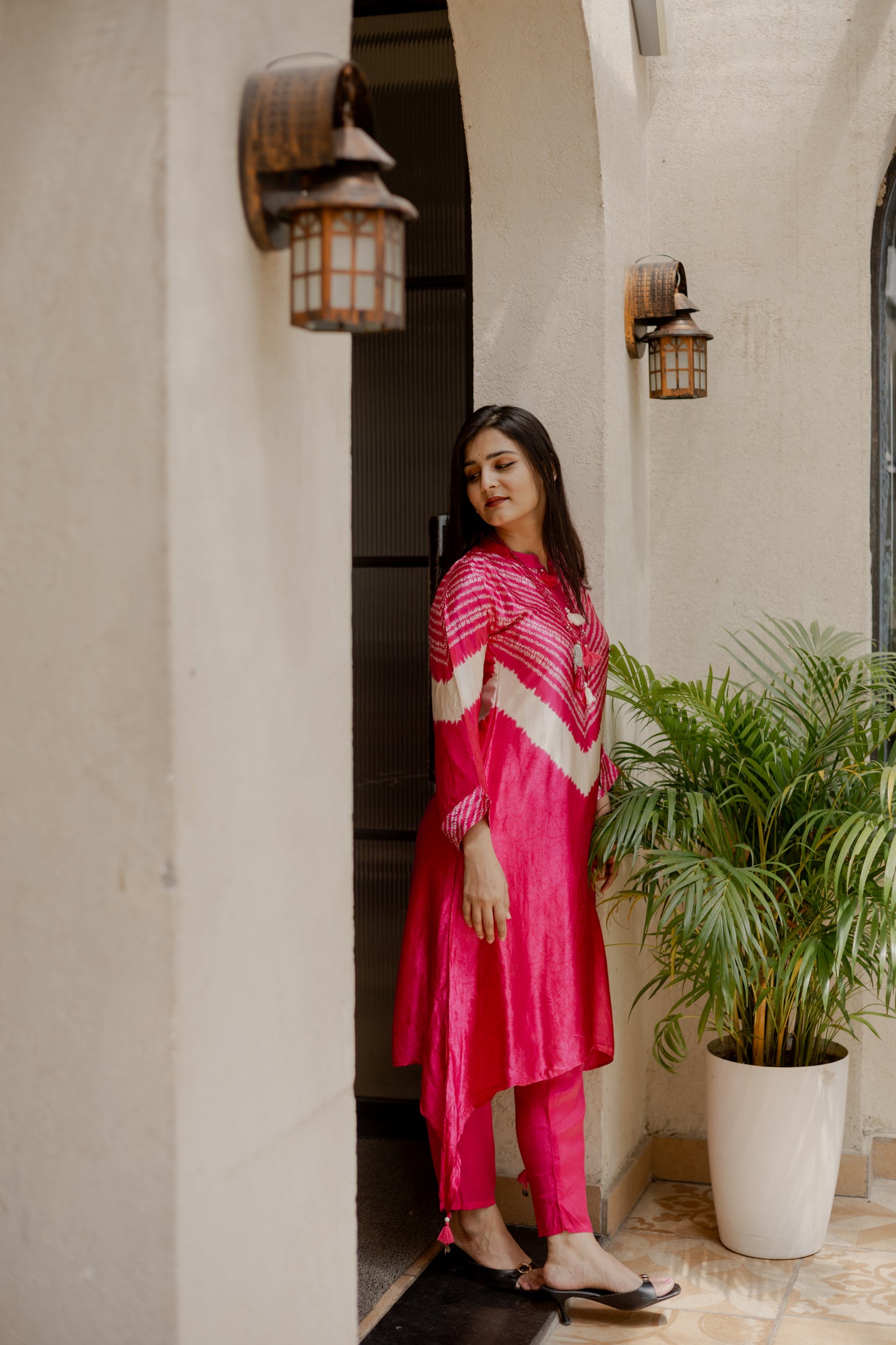Rani Pink Gajji Silk Co-ord Set