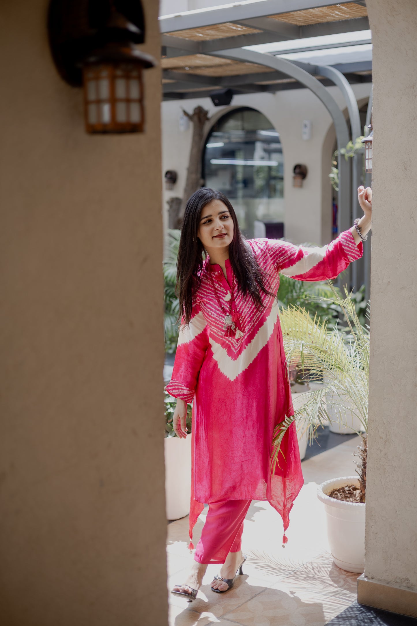 Rani Pink Gajji Silk Co-ord Set