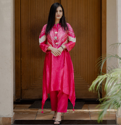 Rani Pink Gajji Silk Co-ord Set