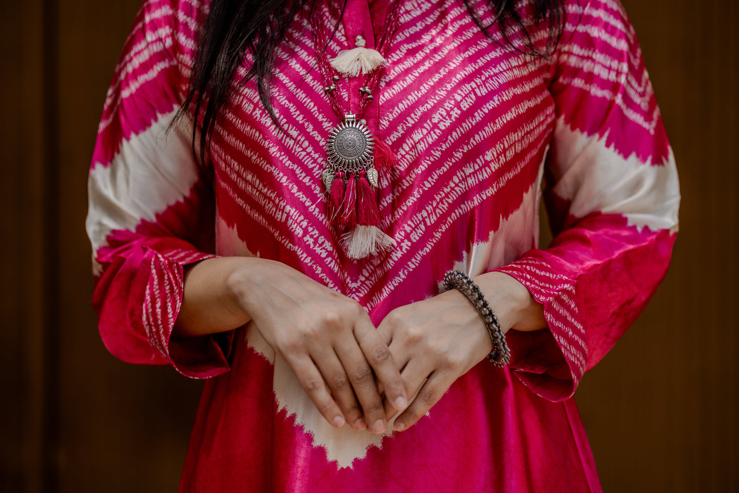 Rani Pink Gajji Silk Co-ord Set